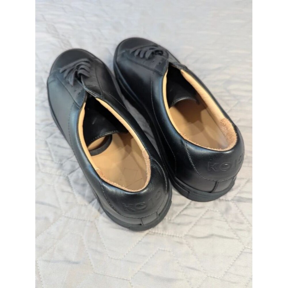Koio Capri Men's Black Leather Low Top Sneakers Size 10 EU 43 Italy - Picture 2 of 5